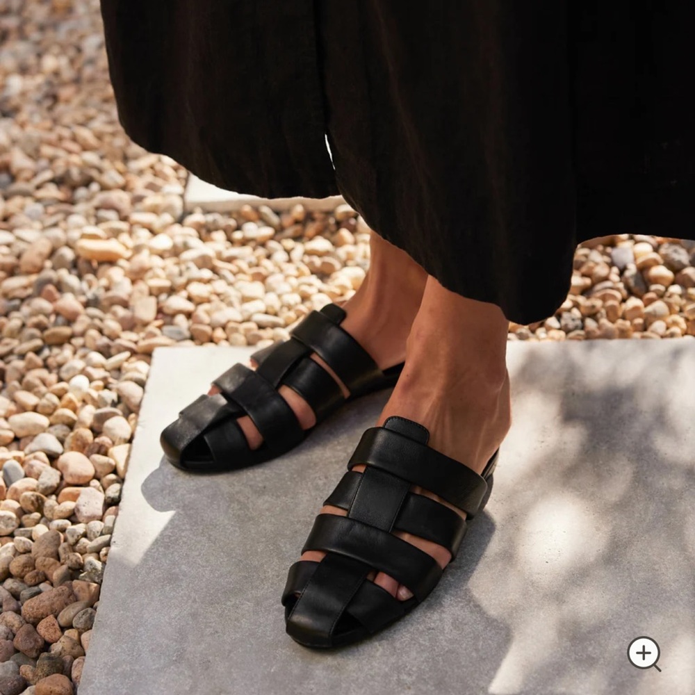 Jenni Kayne Black Leather Camilla Mule